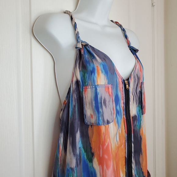 🎈2/$50 Rachel Roy Oversized XS Romper 100% Silk - Picture 8 of 10